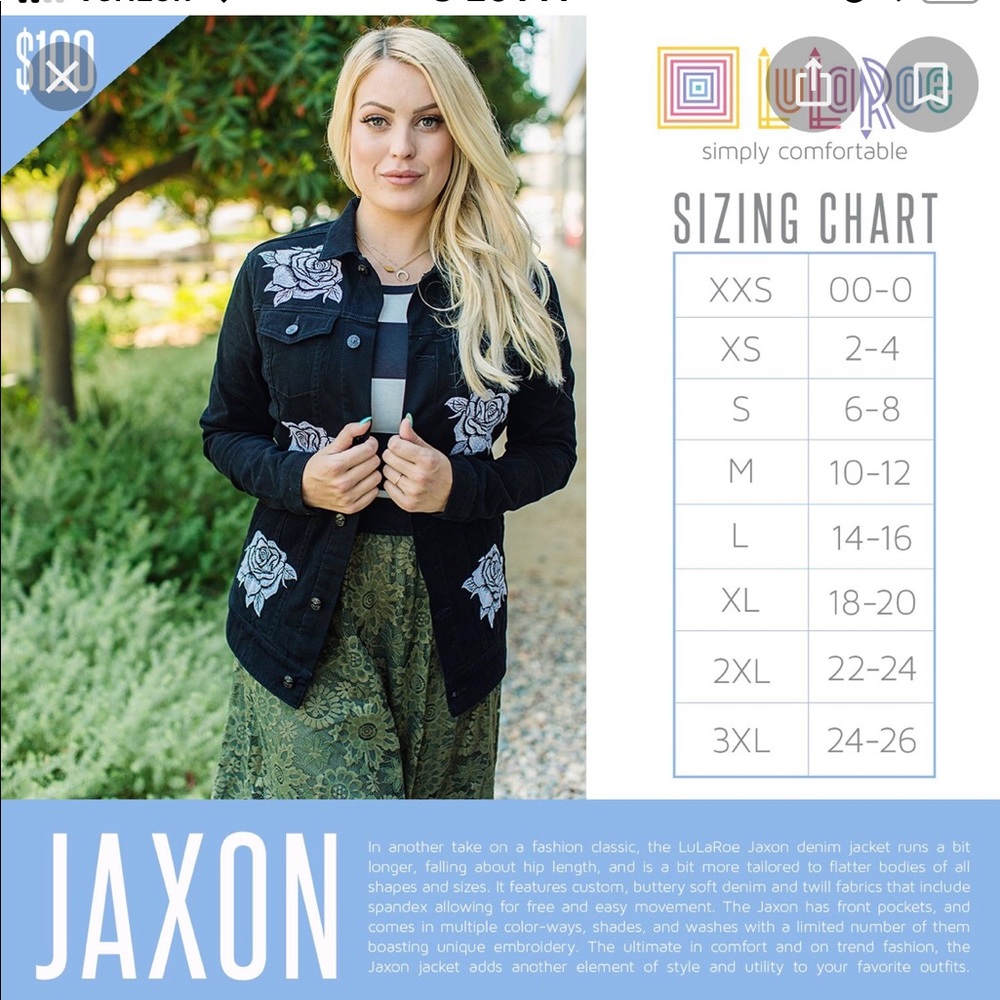 Lularoe Jaxon denim Jacket M - Picture 8 of 8